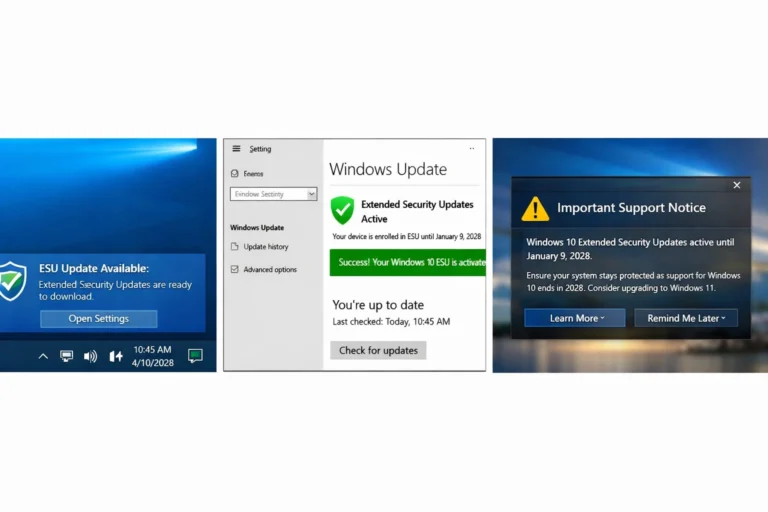 Notifikasi Pembaruan Windows 10 ESU Selesai & Aman Hingga 2028.