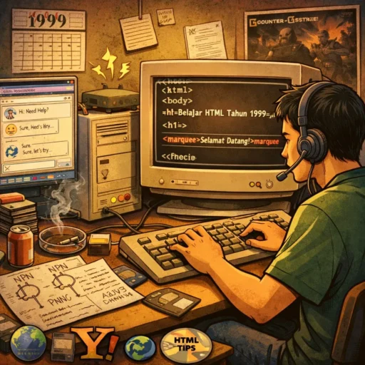 Perjalanan Pertama Belajar HTML Tahun 1999 1 Perjalanan Pertama Belajar HTML Tahun 1999