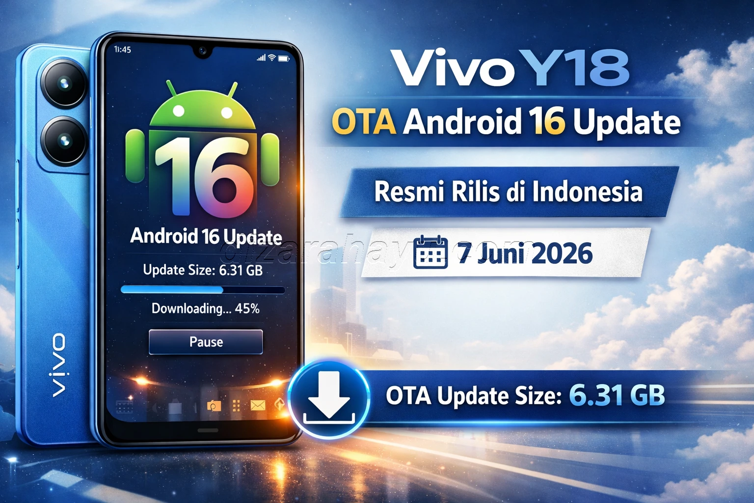 Vivo Y18 Resmi Dapat Update Android 16 4 Vivo Y18 resmi menerima update Android 16 OTA 6.31GB di Indonesia